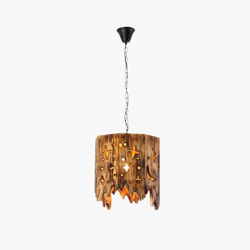 Epoch Suspension Irrégulier Rustique, Bois\\/Metal, Bois, Chambre