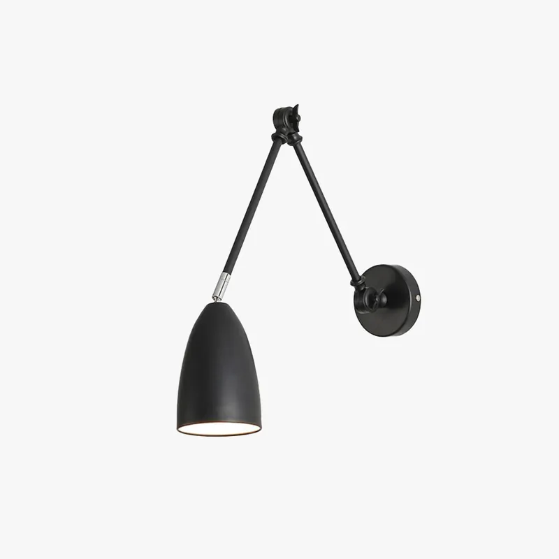 Epoch Applique Murale Réglable, Métal, Noir\\/Blanc\\/Nickel, Salon