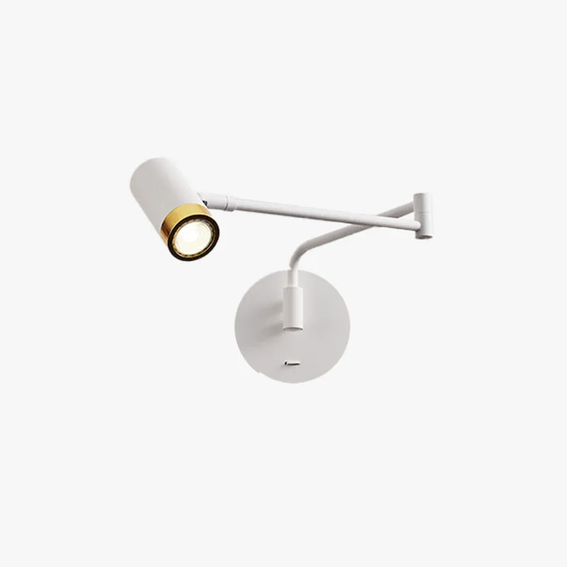 Arisha Applique Murale Cylindrique Nordique, Métal, Noir\\/Blanc