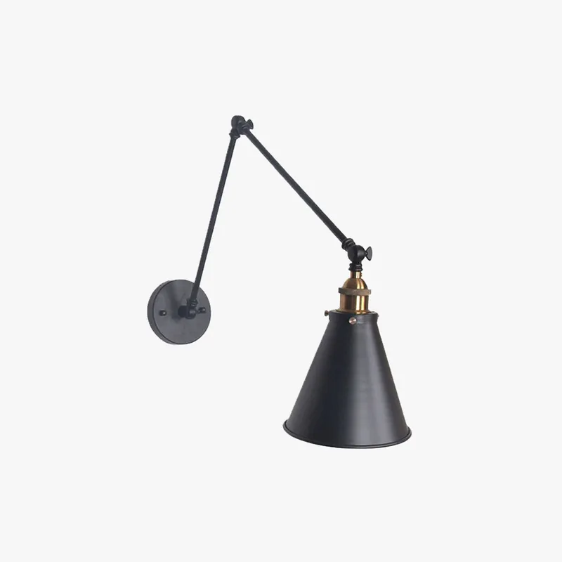Epoch Applique Murale Nordique Minimaliste, Métal, Noir\\/Blanc