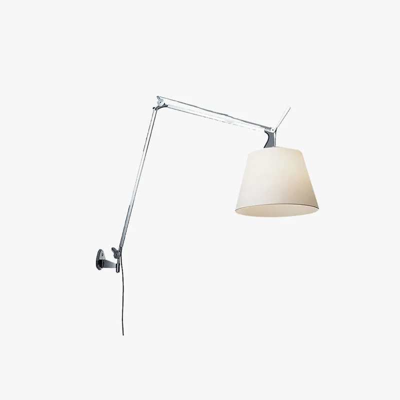Epoch Applique Murale Orientable Minimaliste, Métal\\/Fabrique, Argent