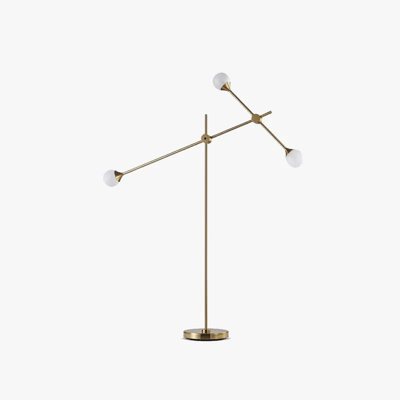 Valentina Lampadaire Orbe Simple, Métal\\/Verre, Doré, Salon