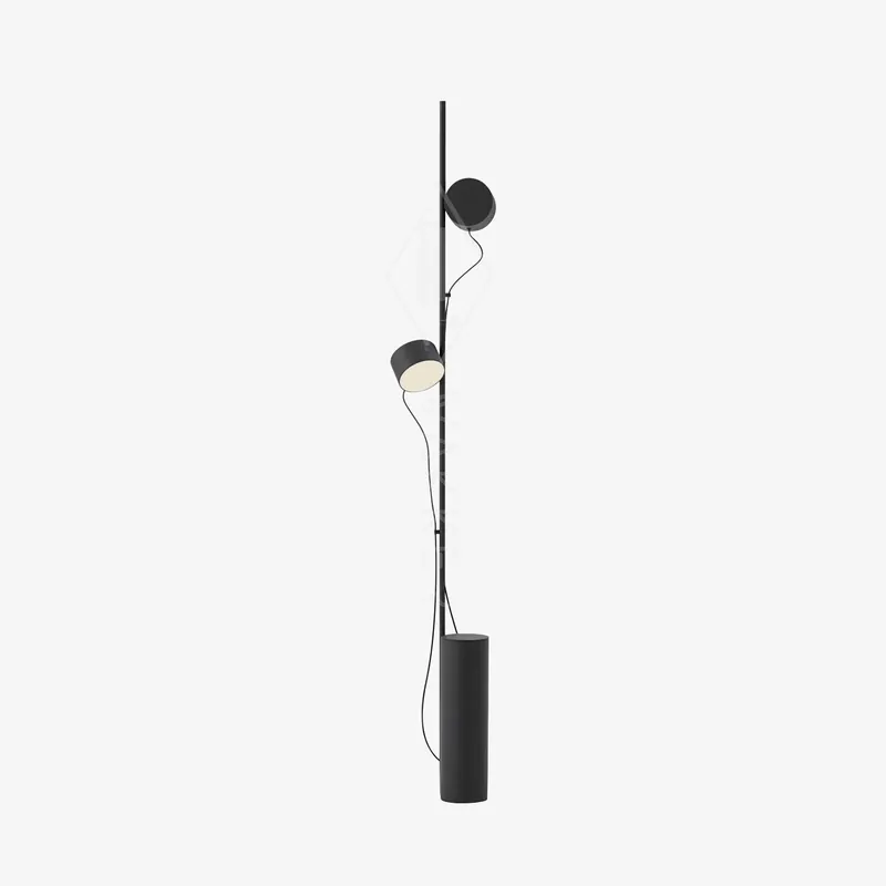 Arisha Lampadaire Linéaire Minimaliste, Métal\\/Acrylique, Noir, Salon