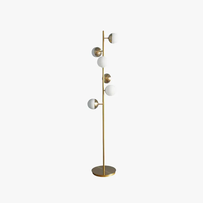 Valentina Lampadaire Bulle Moderne, Métal\\/Céramique, Doré, Salon