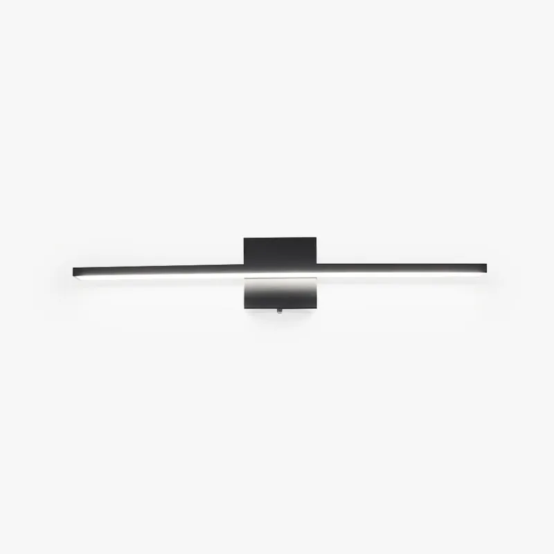 Ray Applique Murale LED Linéaire\\/Rectangulaire, Métal\\/Acrylique, Noir\\/Argent, Salle de Bain