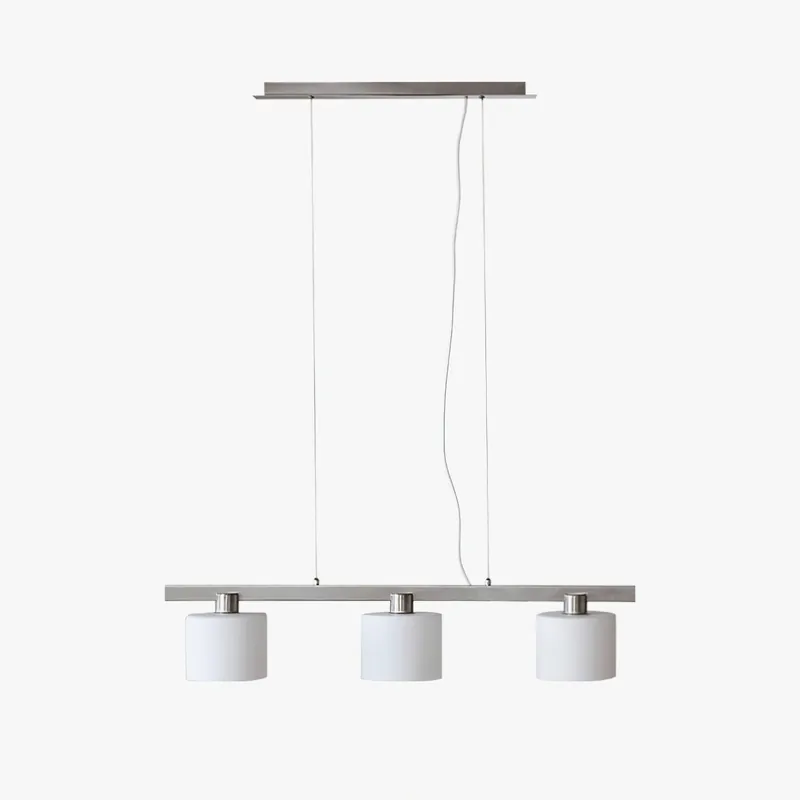 Arisha Suspension Linéaire Multi Moderne, Metal\\/Verre, Blanc, Chambre