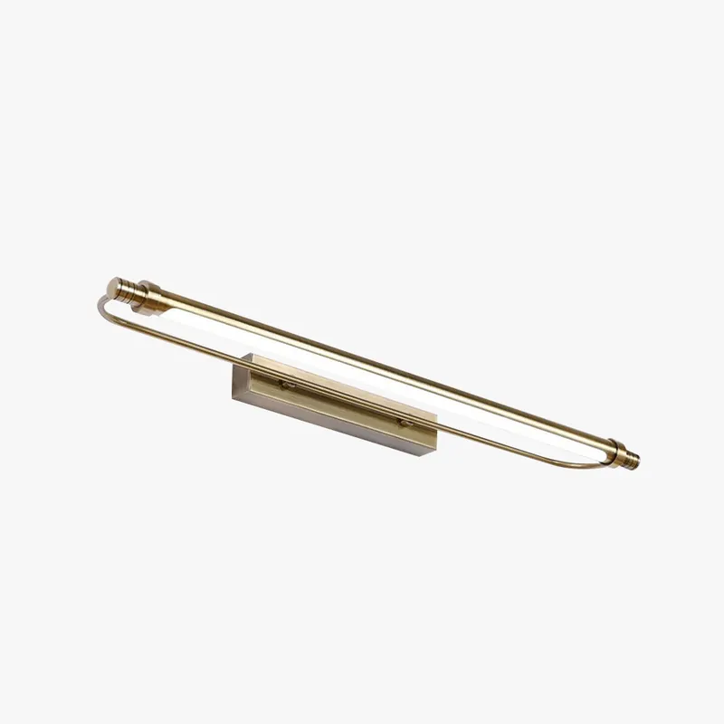 Arisha Applique Murale LED Minimaliste Linéaire, Métal\\/Acrylique, Or, Salle de Bain