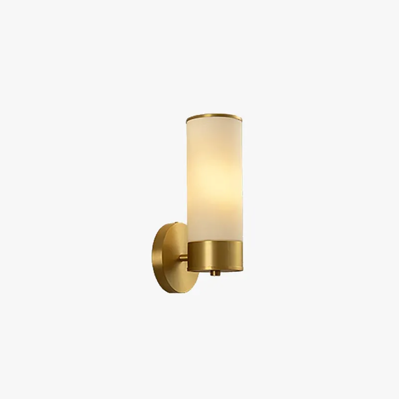Arisha Applique Miroir Cylindrique Vintage, Métal\\/Verre, Laiton, Salon