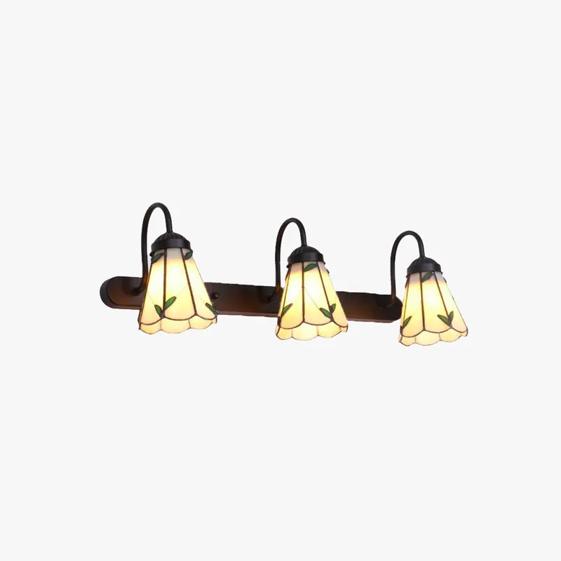 Tiffany Applique Murale de Vanité Fleur Tiffany, Verre\\/Métal, Chambre