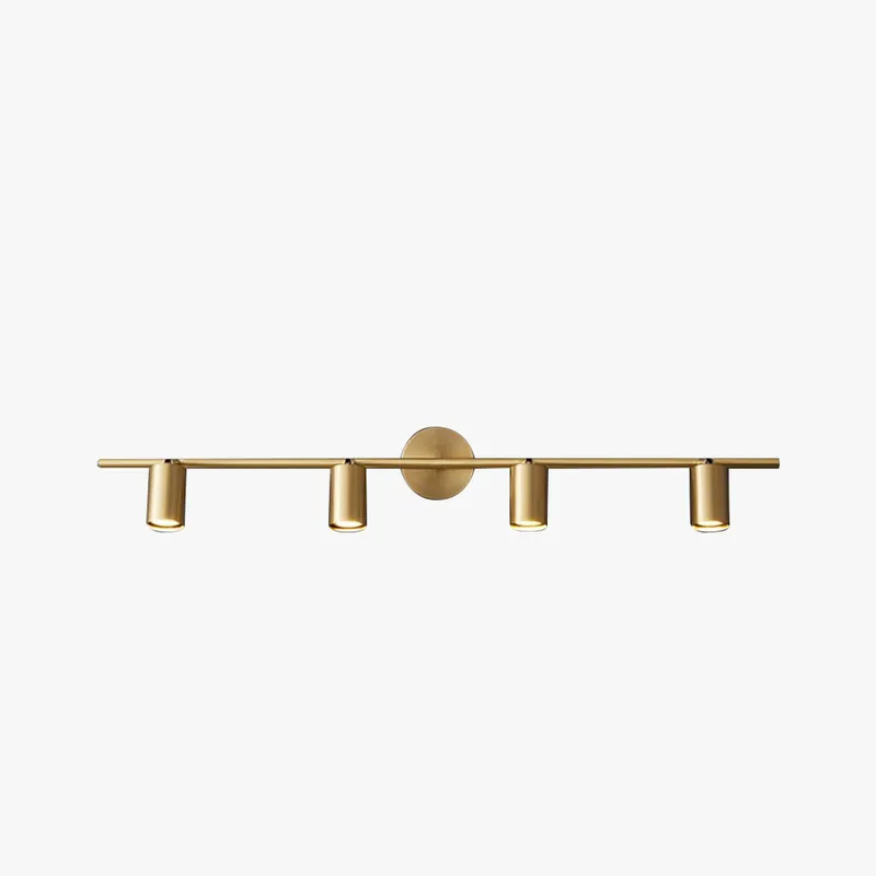 Arisha Applique Murale Cylindrique Minimaliste, Métal, Noir\\/Laiton, Salle de Bain