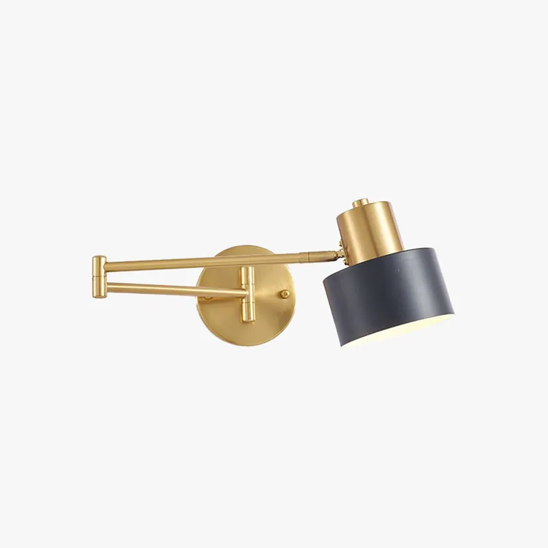 Arisha Applique Orientable Géométrique Moderne, Métal, Noir\\/Or, Chambre