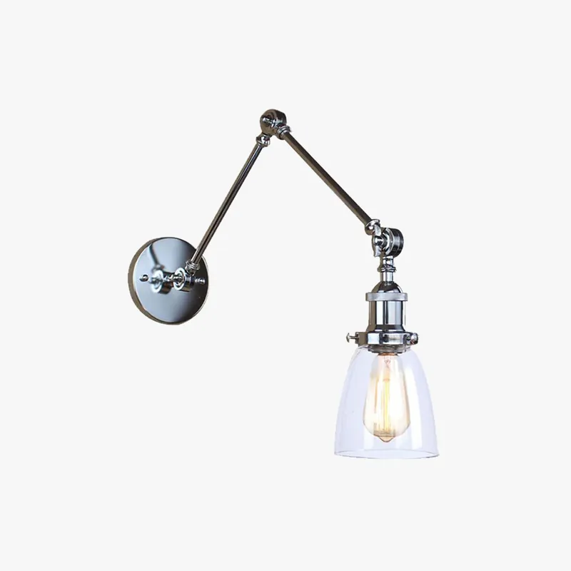 Silva Applique Bras Articulé Réglable Moderne, Métal\\/Verre, Salon