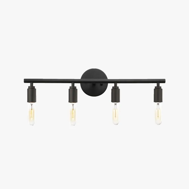 Silva Applique Murale Simple, Métal\\/Verre, Noir, Salle de Bain