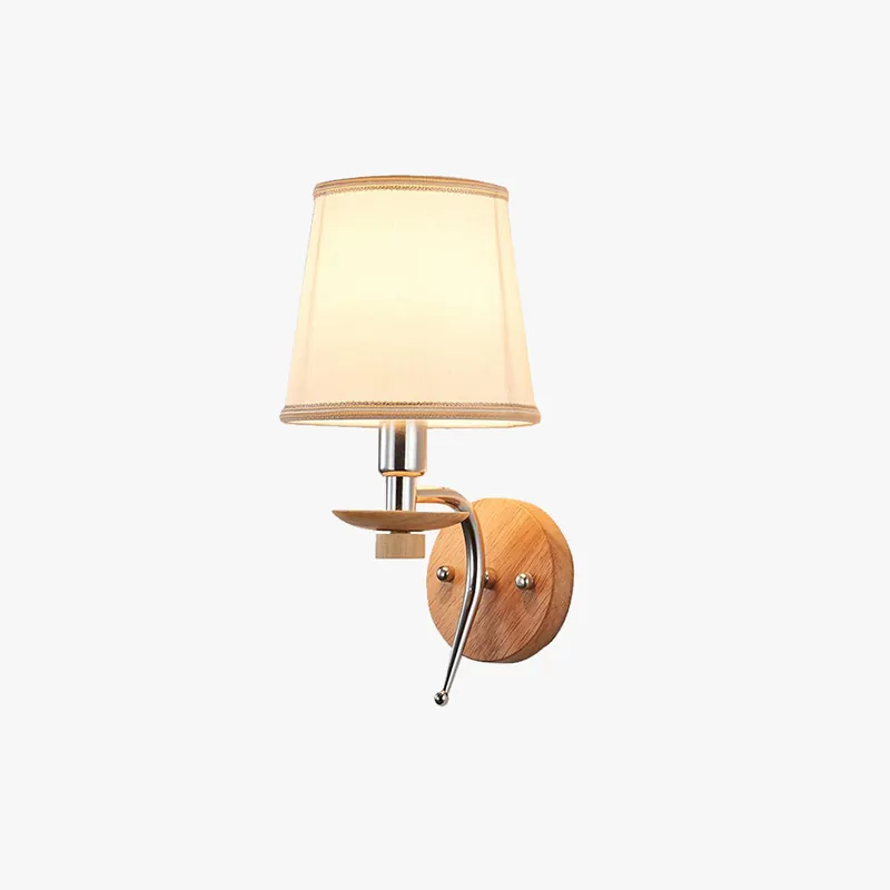 Tiffany Applique Murale Dôme Vintage, Métal\\/Bois\\/Tissu, Beige, Chambre