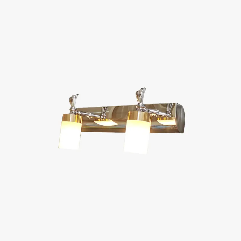 Arisha Applique Murale de Vanité Cylindrique Moderne, Métal\\/Acrylique, Salle de Bain
