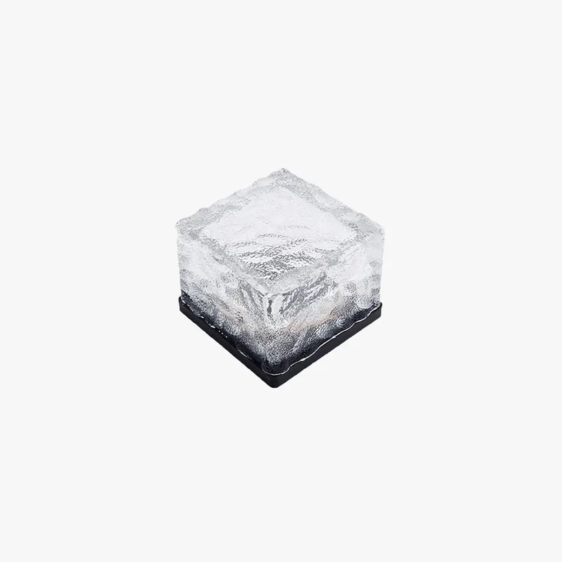 Ray Lampe Extérieur au Sol Glace Moderne, Verre, Bleu\\/Jaune\\/Blanc, Cour