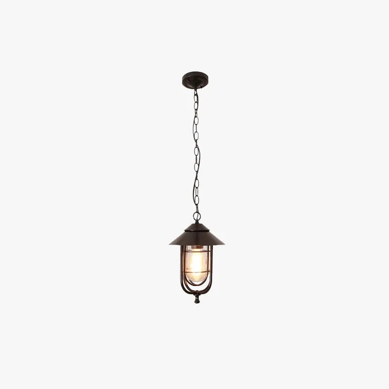 Silva Suspension Extérieure Lanterne Vintage, Métal\\/Verre, Noir\\/Bronze, Jardin