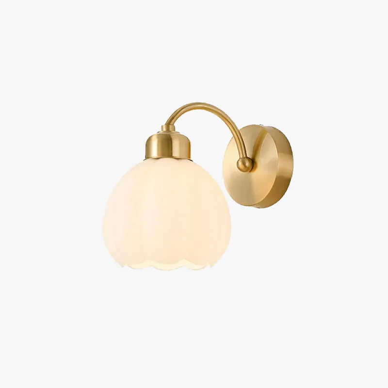 Arisha Applique Murale Fleur Rustique, Métal\\/Verre, Chambre