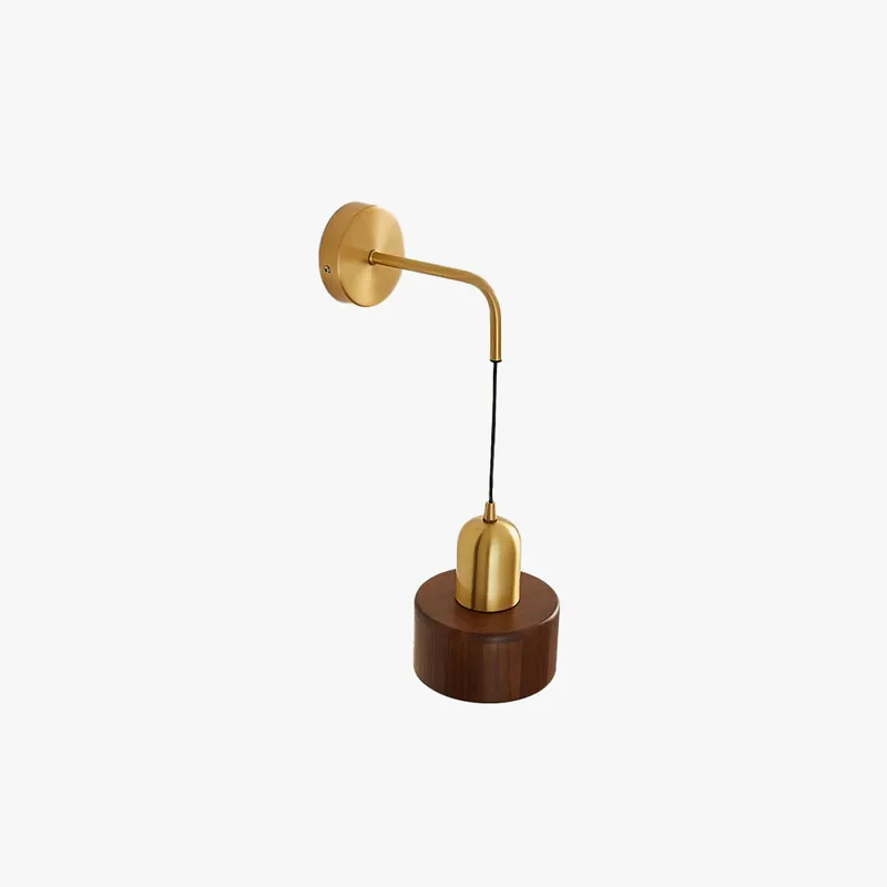 Muto Applique Murale Cylindrique Vintage, Métal\\/Bois, Salle de Bain