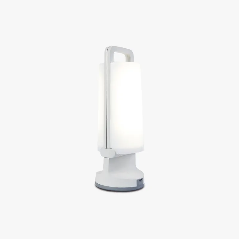 Ray Lampe de Table Cylindre Moderne, Acrylique, Gris\\/Blanc\\/Vert\\/Orange, Jardin