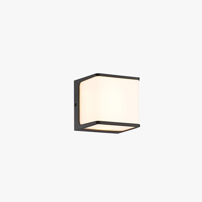 Ray Applique Minimaliste Rectangulaire Moderne, Câble\\/Solaire, Acrylique, Noir\\/Blanc, Jardin