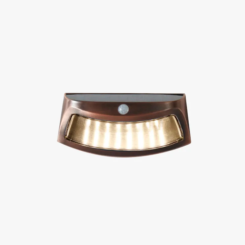 Ray Éclairage Escalier Extérieur Trapézoïdale Simple, Métal\\/Acrylique, Noir\\/Copper, Cour