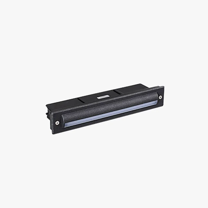 Ray Éclairage Escalier Extérieur Rectangulaire Simple, Métal\\/Acrylique, Noir, Escalier