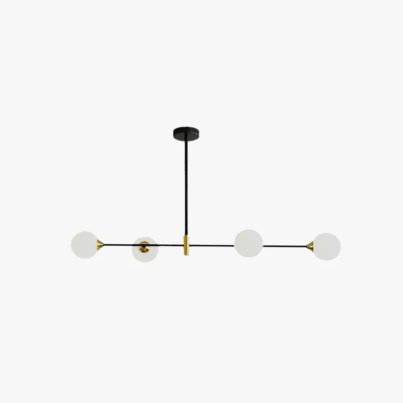 Valentina Suspension Linéaire Minimaliste, Metal\\/Verre, Blanc, Chambre