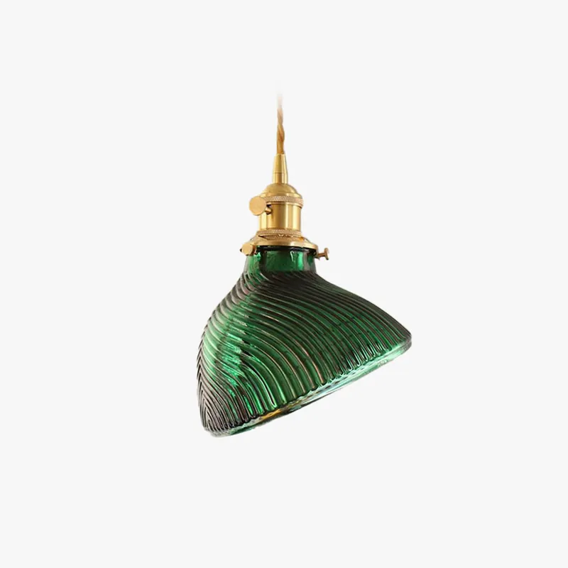 Valentina Suspension Cylindre\\/Géométrie Vintage, Métal\\/Verre, Vert, Salle à Manger