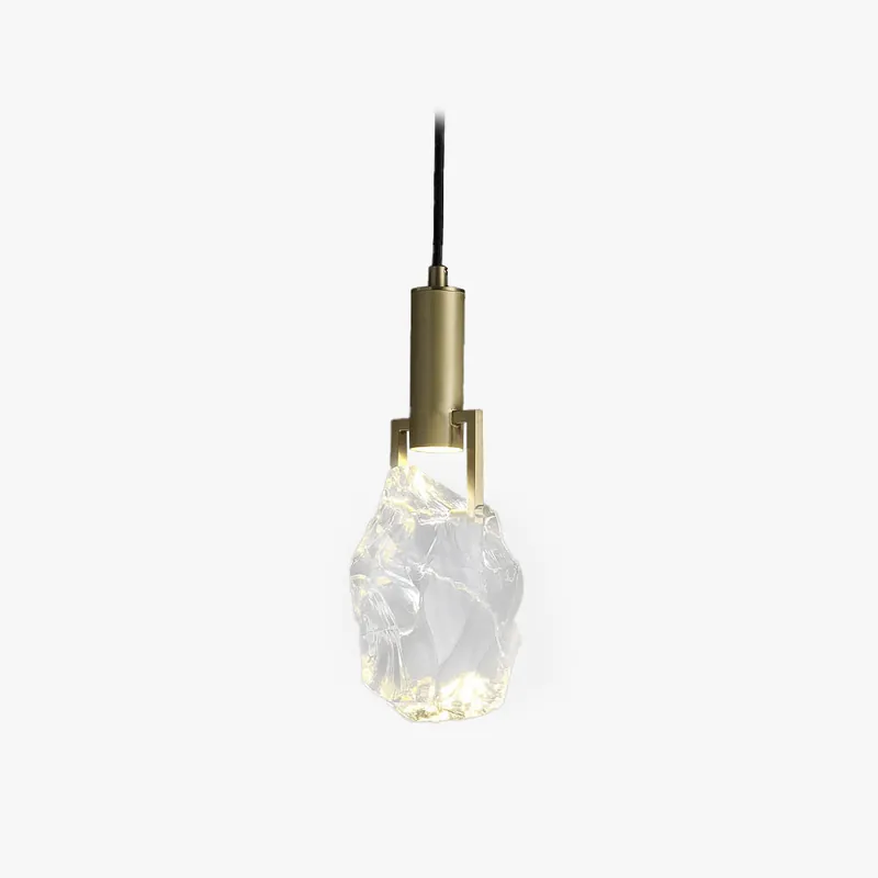 Kristy Suspension Irrégulier Géométrique, Métal\\/Cristal, Transparent, Chambre