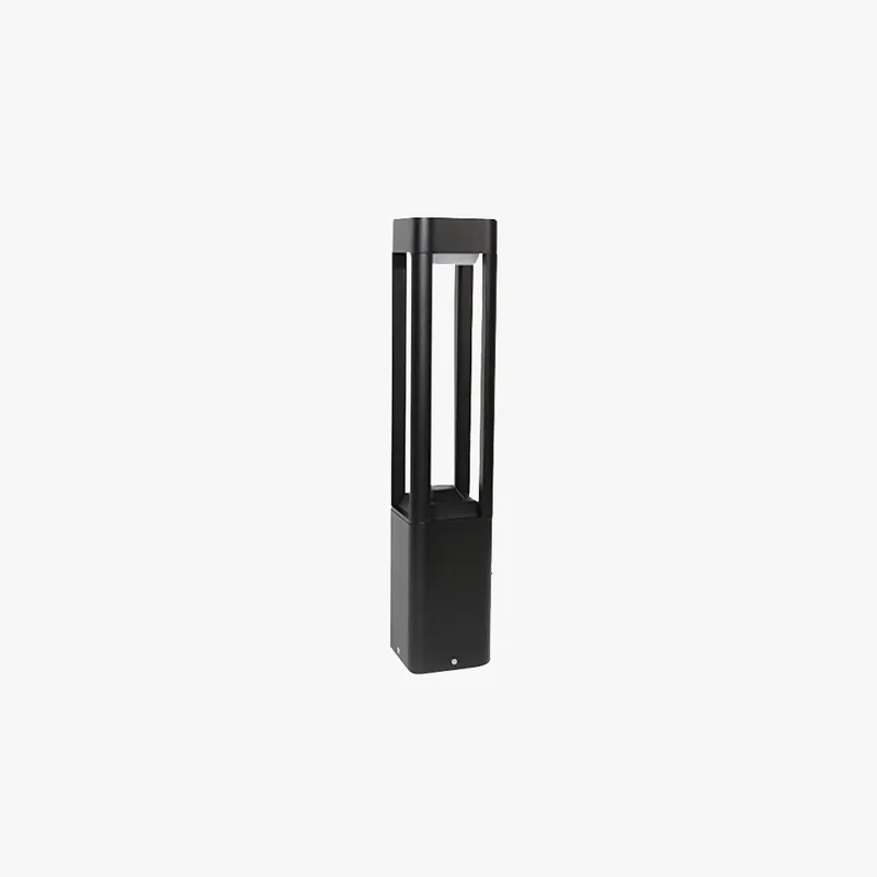 Ray Borne Extérieure Rectangulaire Simple, Métal\\/Acrylique, Noir, Jardin