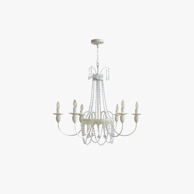 Sliva Lustre Lanterne Retro, Metal\\/Cristal, Blanc, Salon