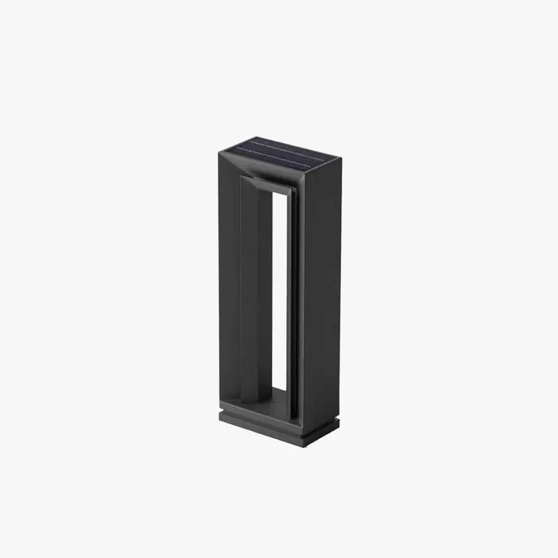 Ray Extérieure Rectangulaire Moderne, Métal\\/Acrylique, Noir, Extérieur