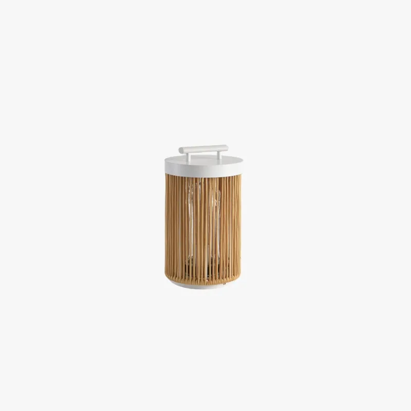 Ritta Lampadaire Cantine Moderne, Métal\\/Rotin, Bois, Extérieur