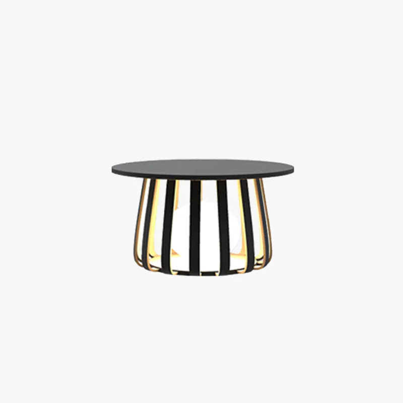 Ray Lampadaire Table Moderne, Métal, Noir, Extérieur