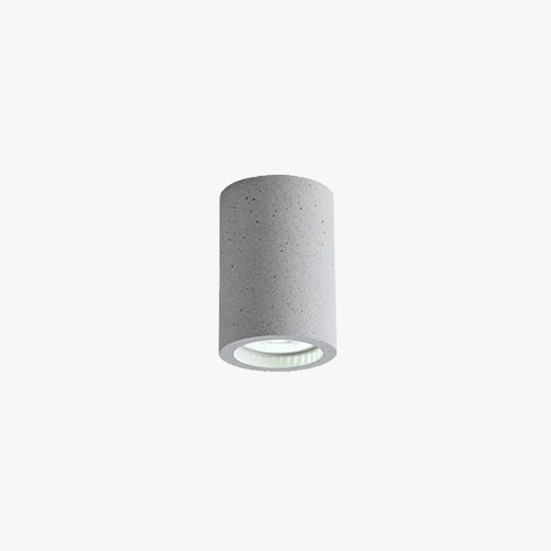 Arisha Plafonnier Cylindre Moderne, Ciment, Blanc\\/Gris Foncé\\/Gris Clair, Salon