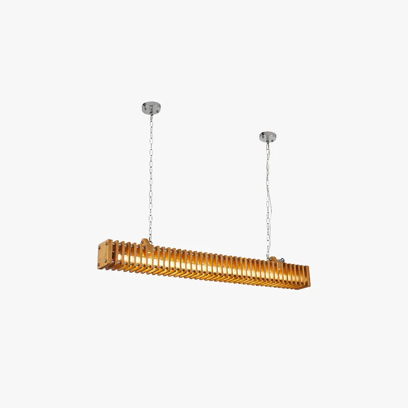 Epoch Suspension Rectangulaire, Bois & Métal, L 120CM