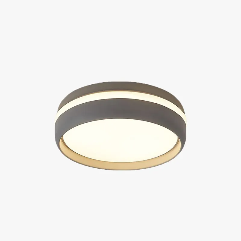 Arisha Plafonnier Rond Moderne, Métal, Noir\\/Gris, Salon