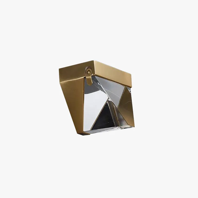 Ray Applique Murale Extérieur Etanche en Forme de Diamant, Noir\\/Or, Extérieur