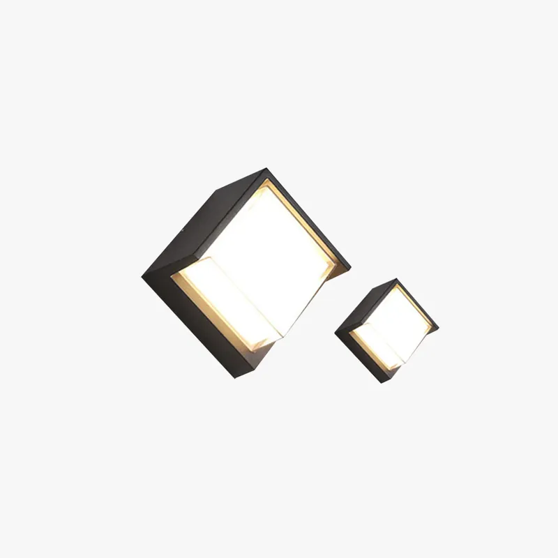 Ray Moderne LED Applique Murale Noir Métal\\/Acrylique Extérieur