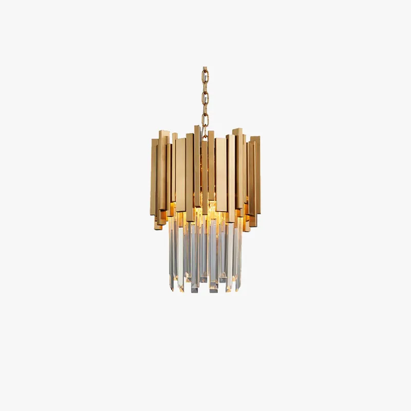 Kristy LED Suspension Or Chromé Métal Cristal Salon Chambre à couche