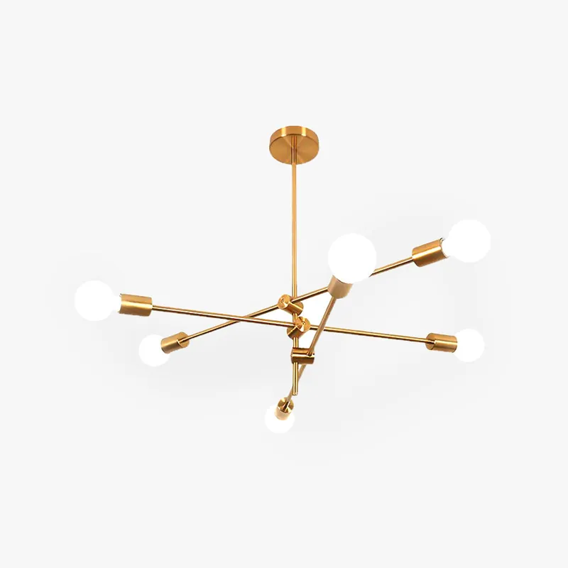 Valentina Moderne Lustre Noir\\/Doré Métal\\/Verre Salon Chambre à coucher