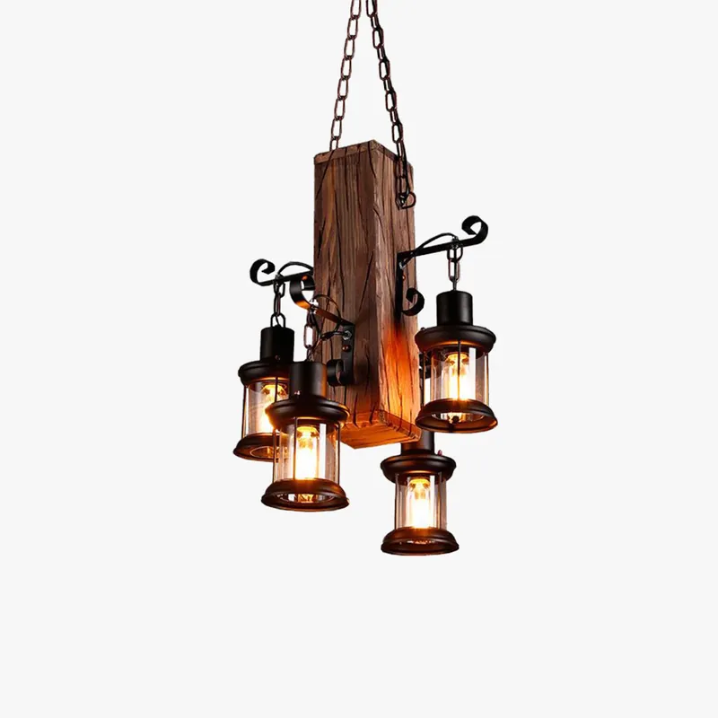 Epoch Vintage LED Lustre Noir Métal\\/Verre Salon Chambre à coucher