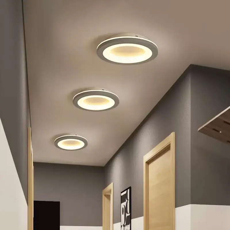 Arisha Fleur Moderne LED Plafonnier Gris Acrylique Chambre à coucher