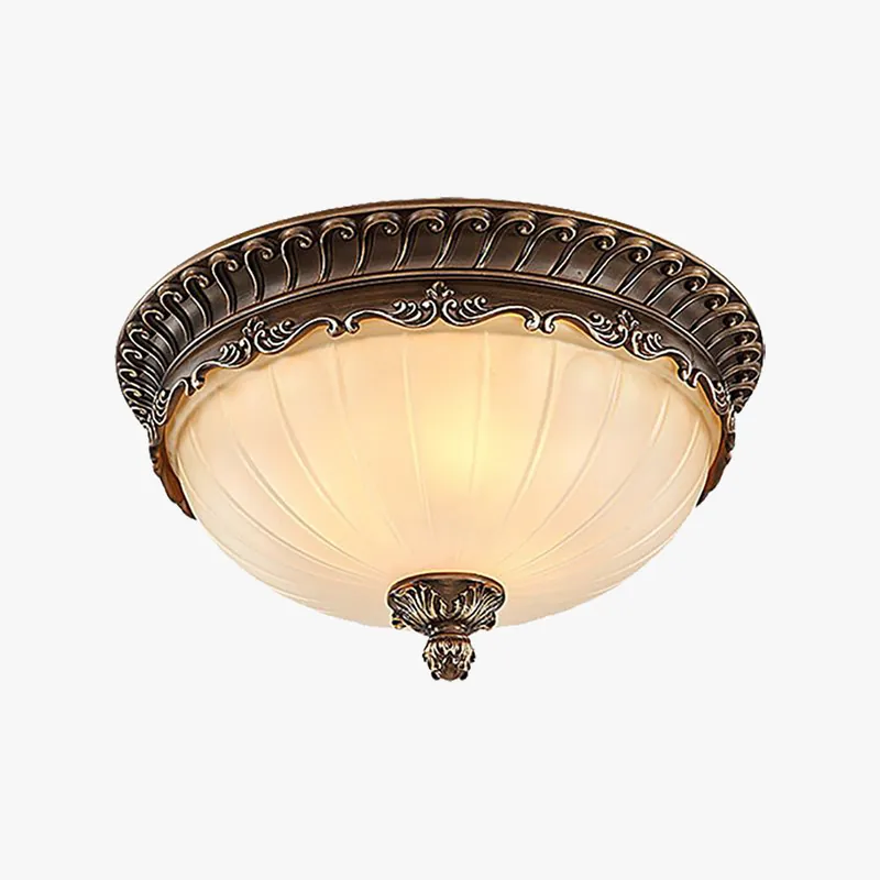 Arisha Retro LEDPlafonnier Beige Métal\\/Verre Salon Salle à manger