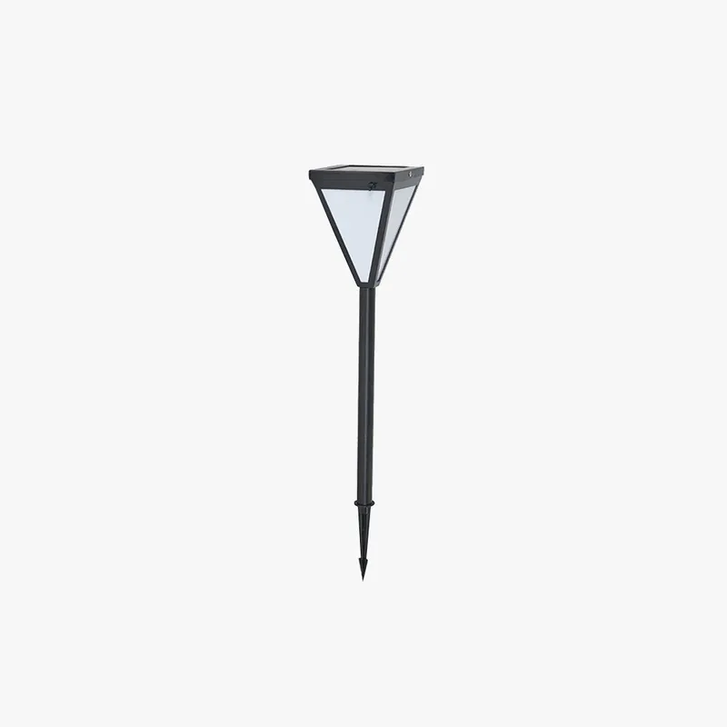Ray Moderne LED Lampadaire Noir Métal\\/Verre Allée Exterieur