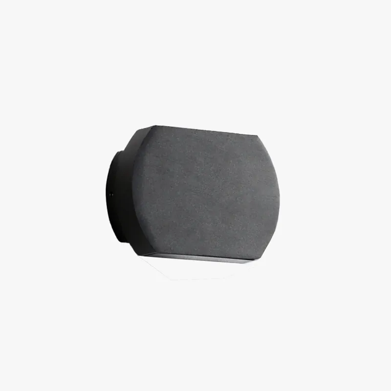 Ray Géométrique LED Applique Murale Noir Gris Métal Verre Cour