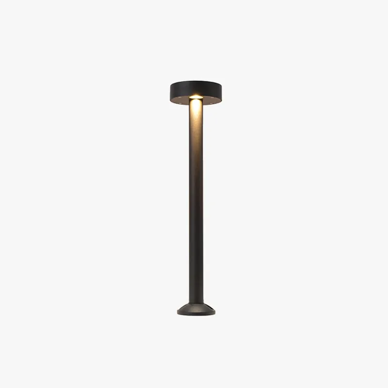 Ray Rond Moderne LED Lampadaire Extérieure Noir Métal\\/Verre Allée