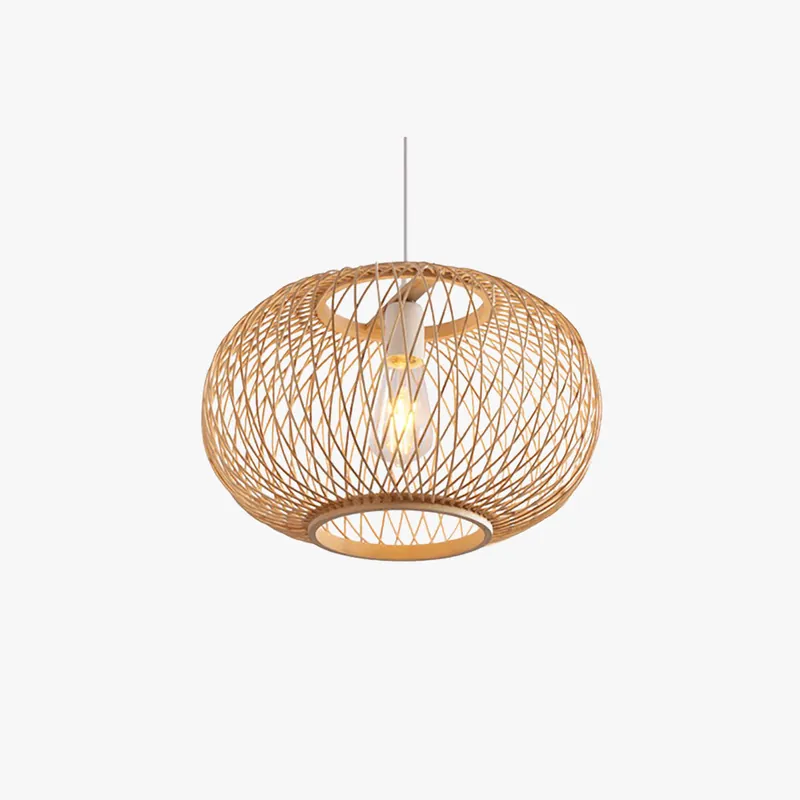 Ritta Vintage LED Suspension Acrylique Rotin Salle à Manger Chambre à coucher