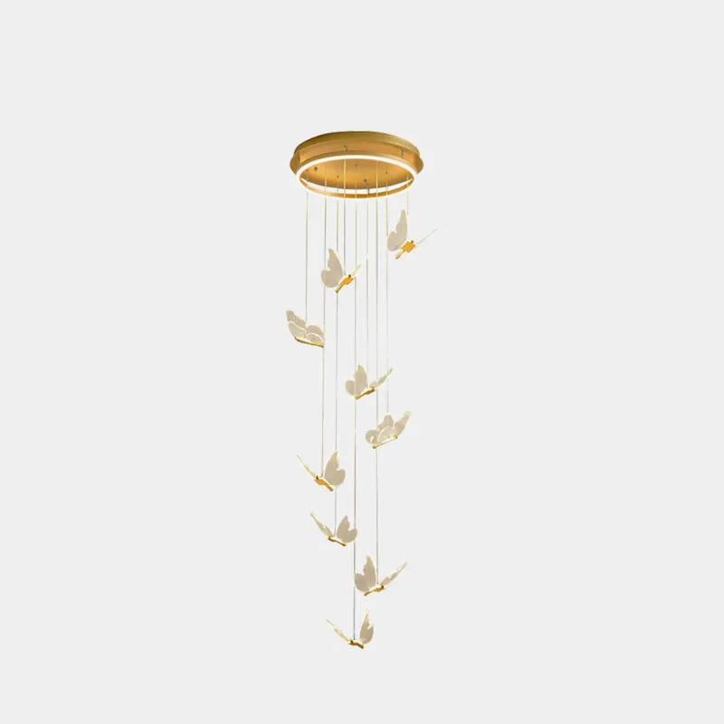 Olivia Moderne LED Suspension Doré Métal\\/Acrylique Salon Chambre à coucher